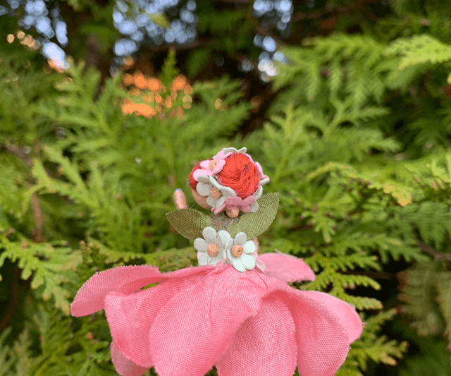 Pink and Green Flower Fairy with Flower Crown
