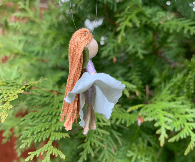 Mini Lilac and Sage Hanging Fairy