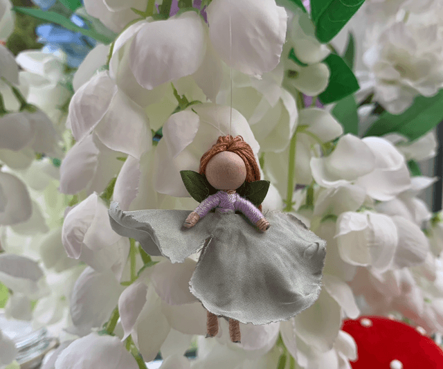 Mini Lilac and Sage Hanging Fairy
