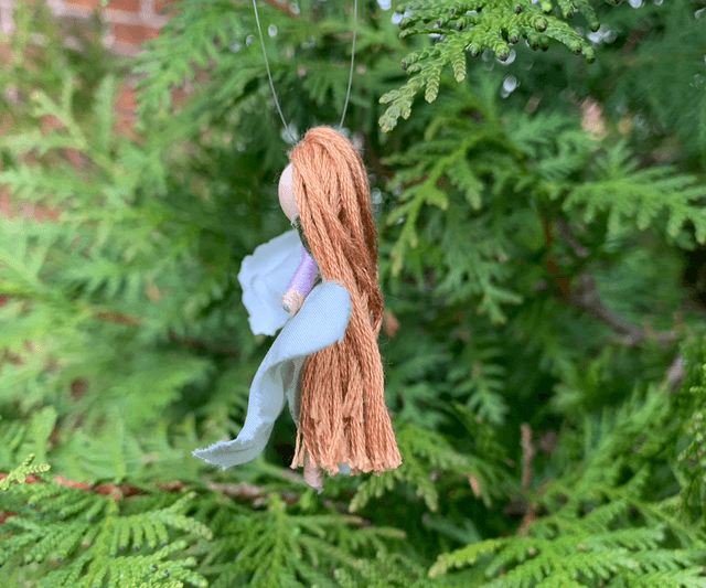 Mini Lilac and Sage Hanging Fairy